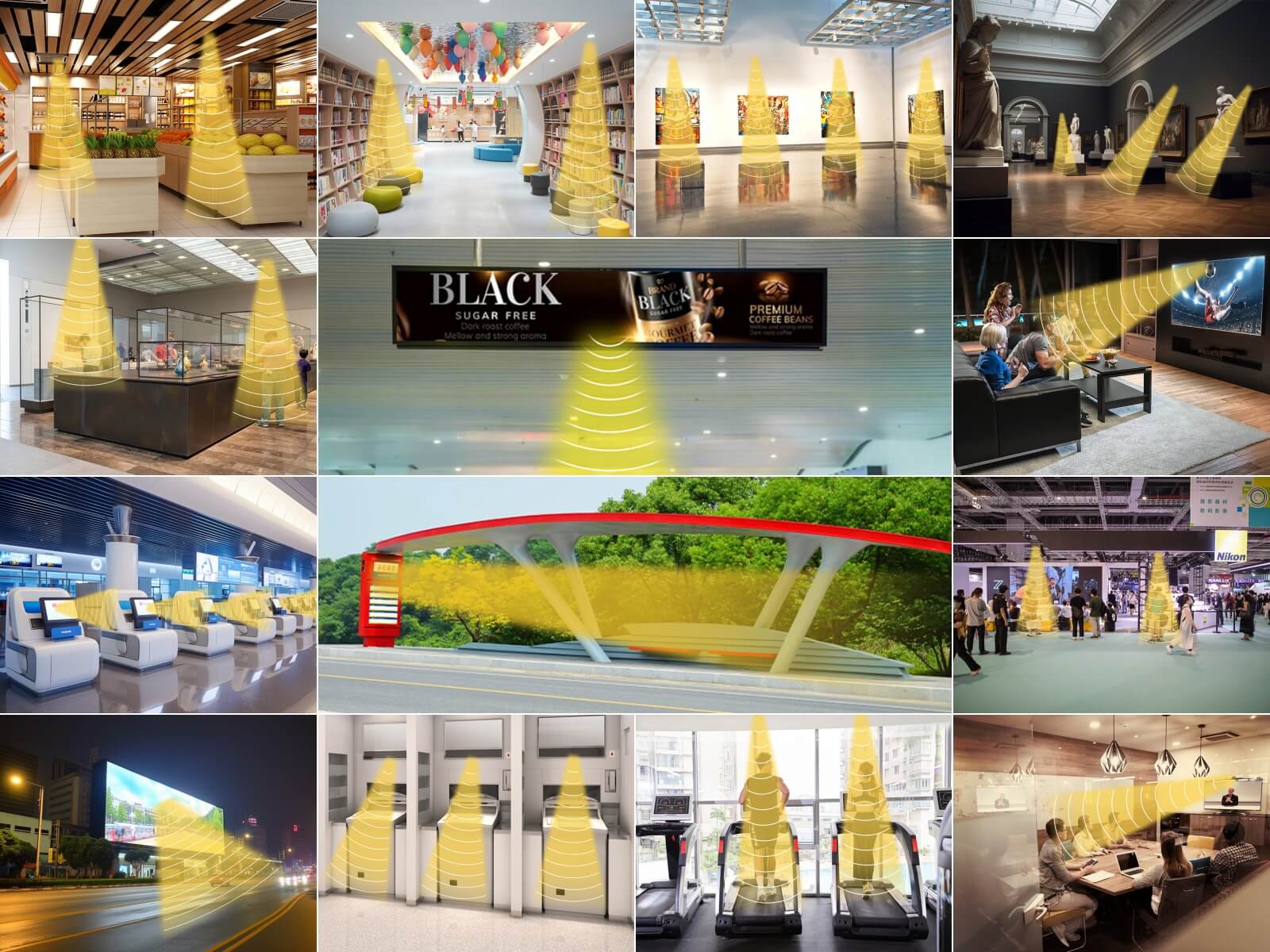 其他場景應(yīng)用定向揚(yáng)聲器系統(tǒng)