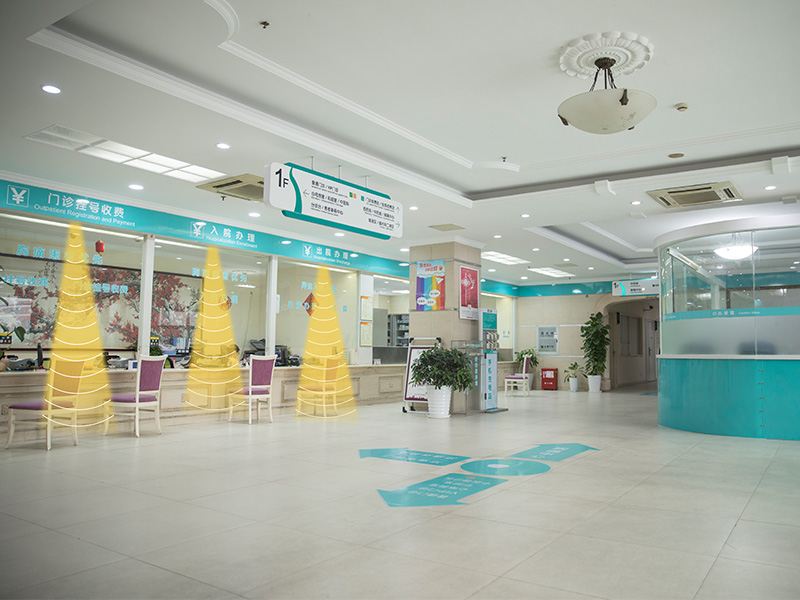 醫(yī)院繳費區(qū)定向音箱聚音寶示例