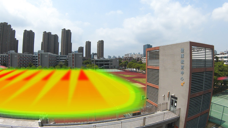 靜音操場設(shè)備,定向發(fā)聲示意圖